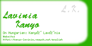 lavinia kanyo business card